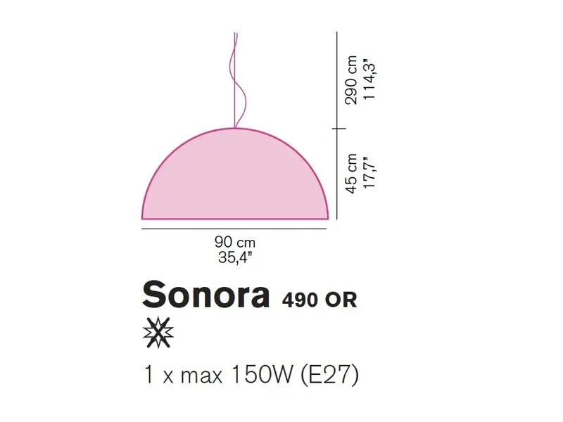 Sonora suspension490 OR, Ø90cm