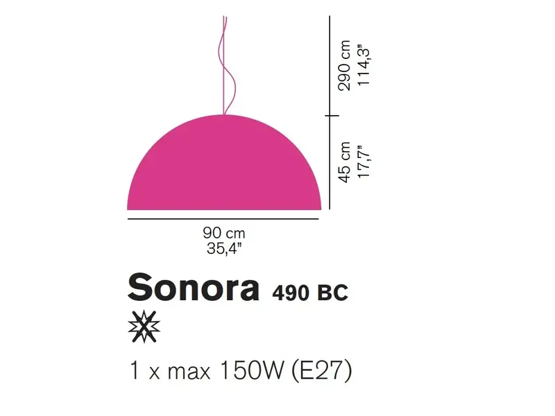 Sonora 490  hanglamp, Ø90cm