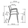 BNO Chaise Officina en tissu, empilable BNO Chaise Officina en tissu, empilable