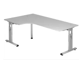 Bureau d’angle professionnel Officina, réglable en hauteur