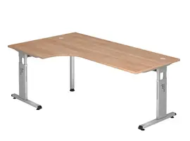 Bureau d’angle professionnel Officina, réglable en hauteur