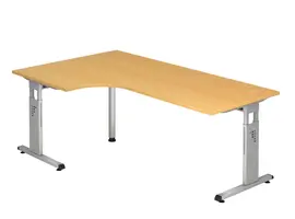 Bureau d’angle professionnel Officina, réglable en hauteur