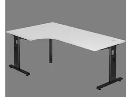 Bureau d’angle professionnel Officina, réglable en hauteur