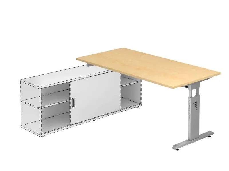 Officina bureau met lowboard