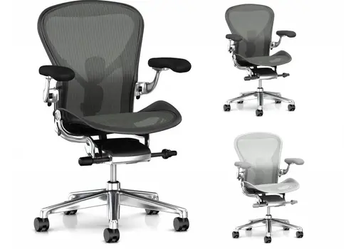 Herman Miller Aeron Deluxe bureaustoel chroom Aeron Deluxe bureaustoel chroom