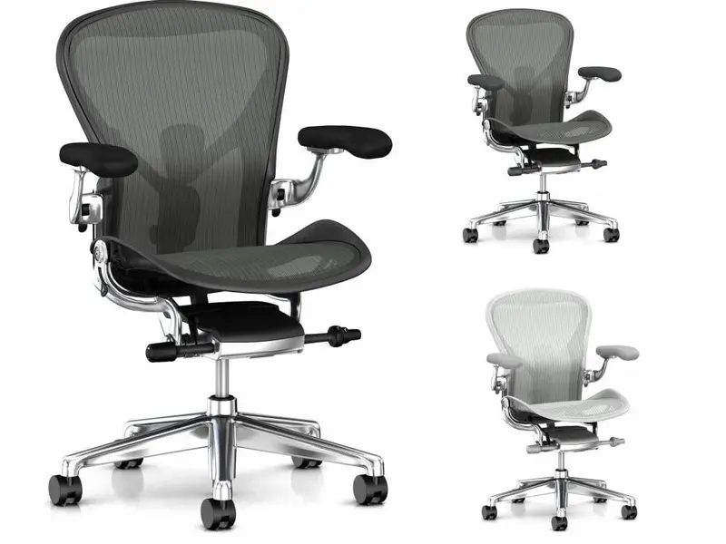 Aeron Deluxe bureaustoel chroom - remastered