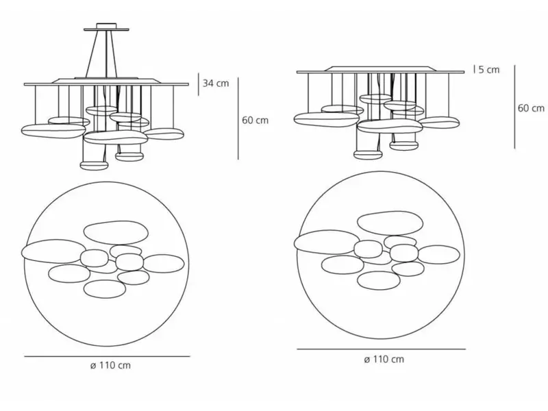 Mercury soffitto hanglamp LED