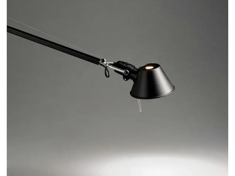 Tolomeo bureaulamp met voet Zwart/Wit