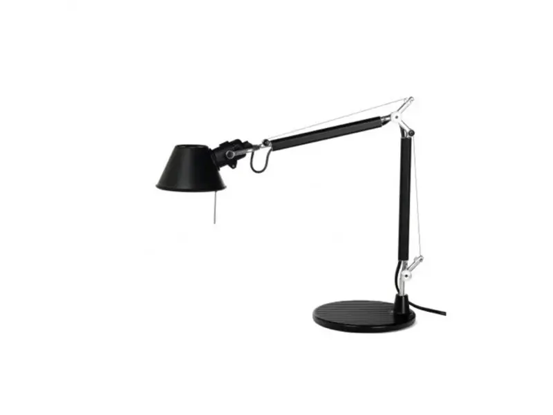 Tolomeo bureaulamp met voet Zwart/Wit