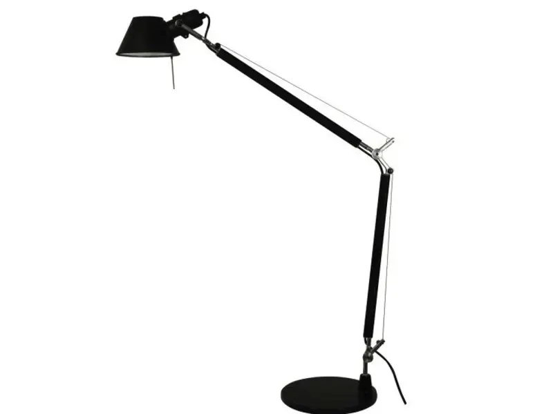 Tolomeo bureaulamp met voet Zwart/Wit