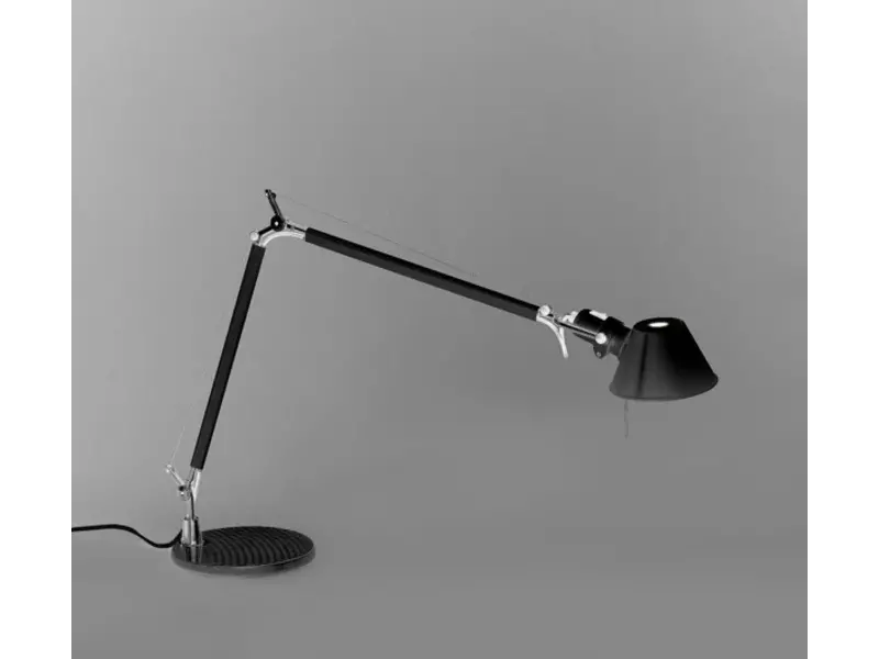 Tolomeo bureaulamp met voet Zwart/Wit