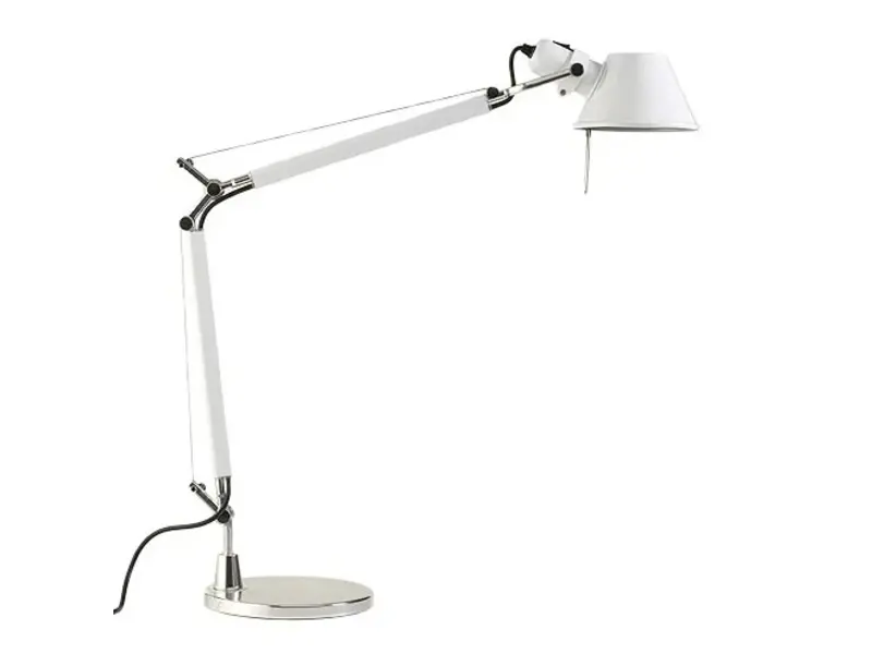 Tolomeo bureaulamp met voet Zwart/Wit