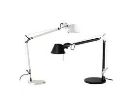 Tolomeo bureaulamp met voet Zwart/Wit