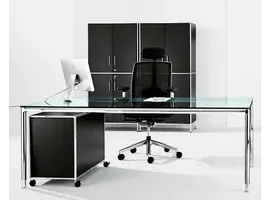 S-Line bureau ou table de conférence, carré 100cm