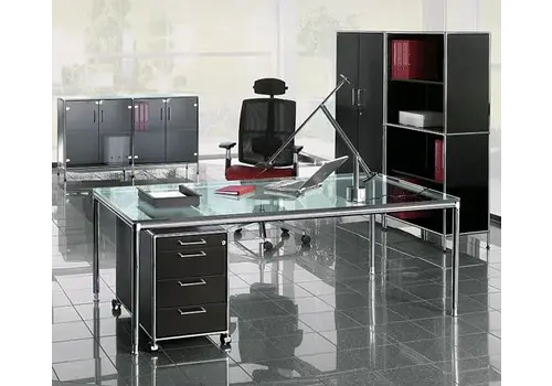 S-Line bureau van 180 en 200cm in glas