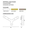 Cascando Cascando Branch wandhaak – decoratieve wandkapstok met vijf aluminium knoppen