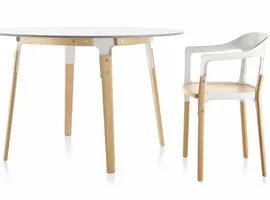 Steelwood table - ronde tafel