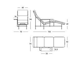 Traffic chaise longue