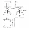 Magis Tuffy tabouret en 3 couleurs - bois