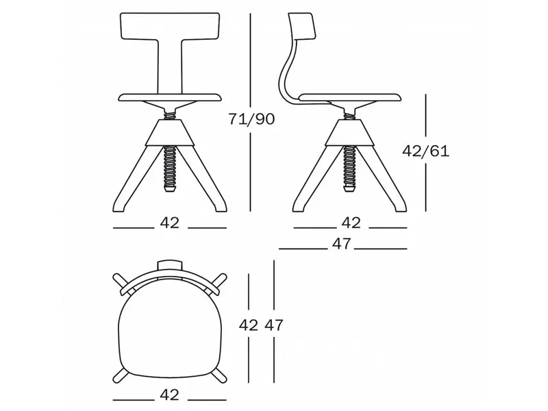 Tuffy tabouret en 3 couleurs - bois