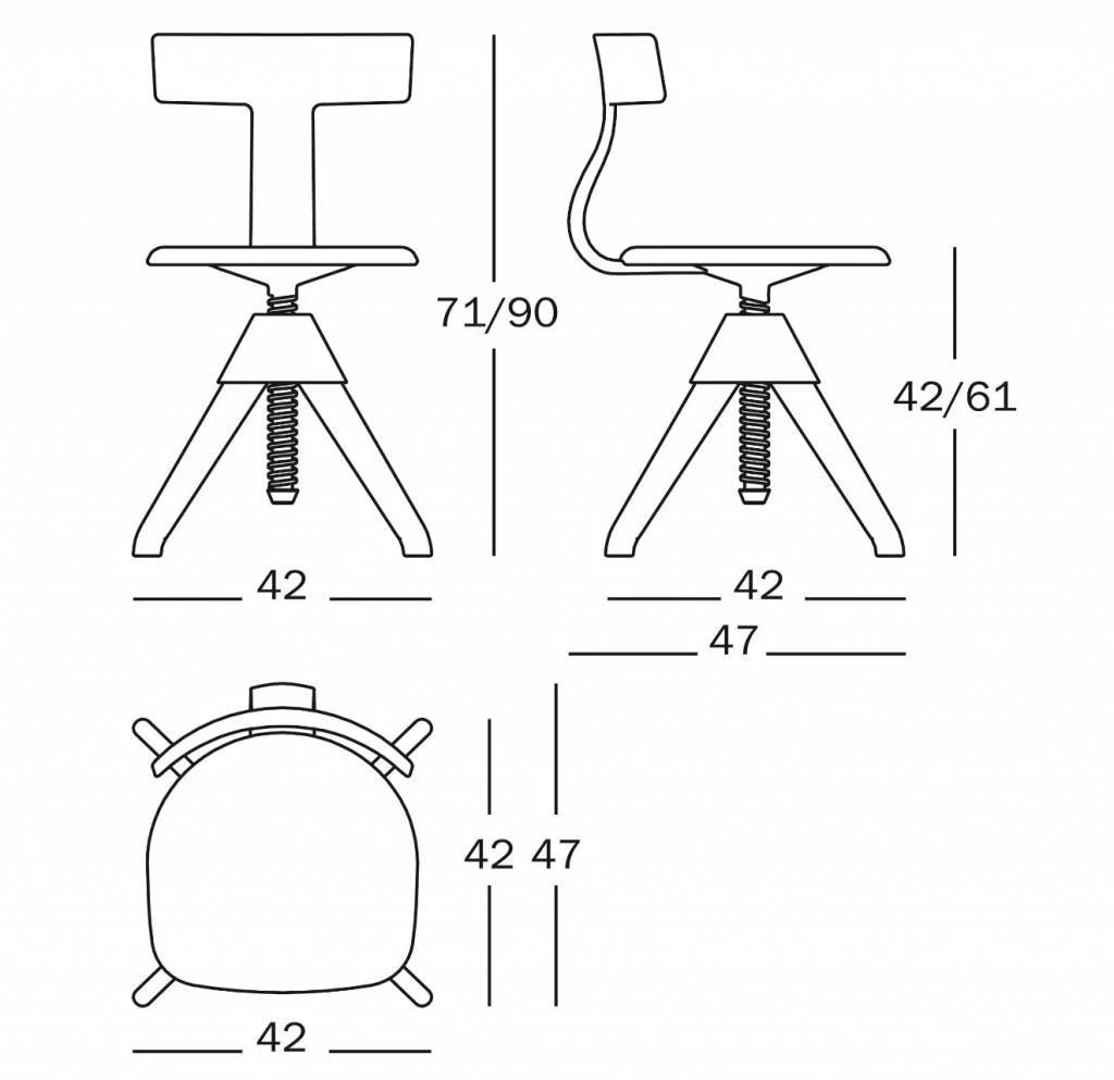 Magis Tuffy tabouret en 3 couleurs - bois