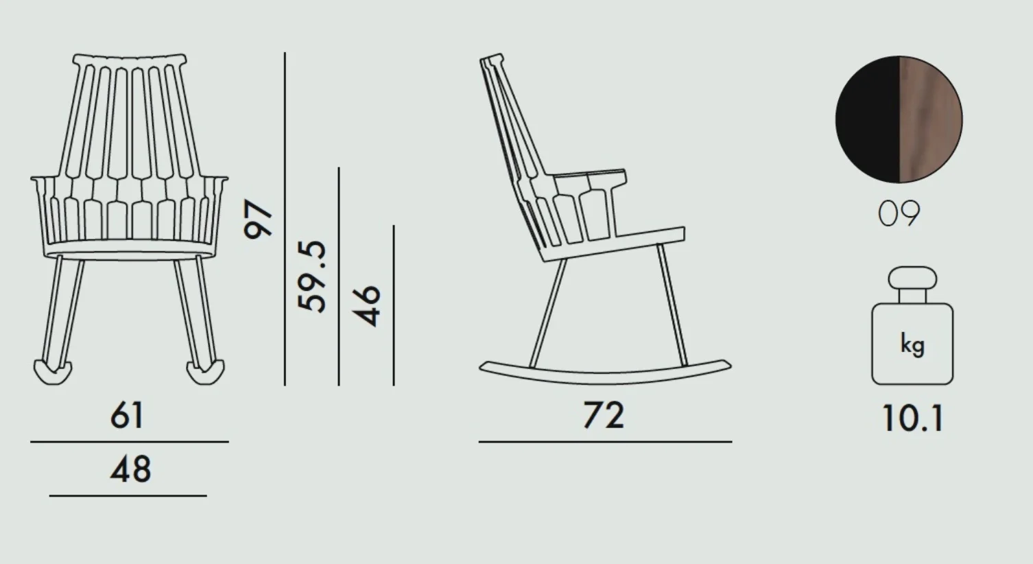 Kartell  Comback schommelstoel