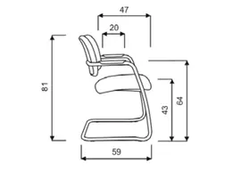 Chaise luge Officina en tissu, empilable