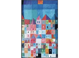 Colourful houses  voetmat