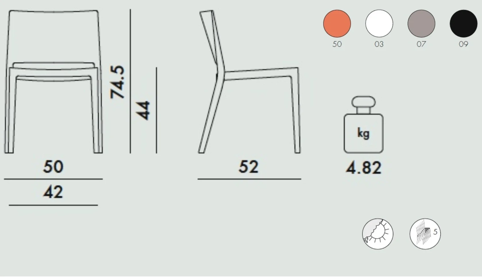 Kartell  Lizz Mat stoel