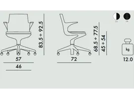 Spoon chair bureaustoel