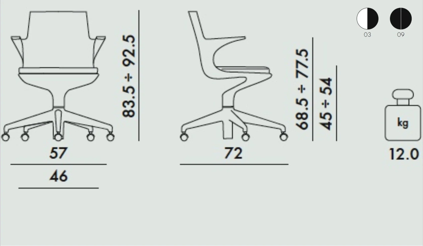 Kartell  Spoon chair bureaustoel