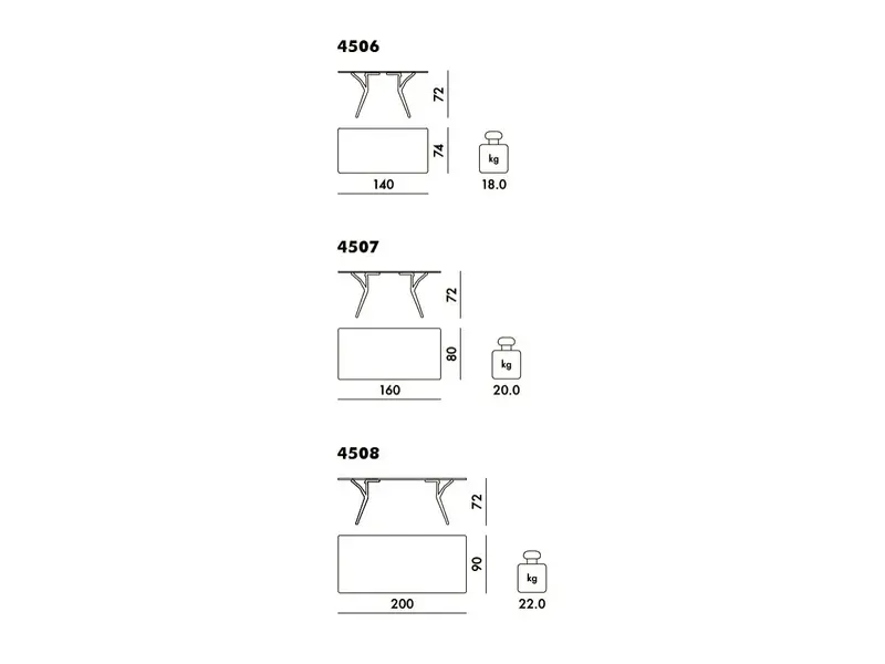 Spoon  table tafel - opplooibaar