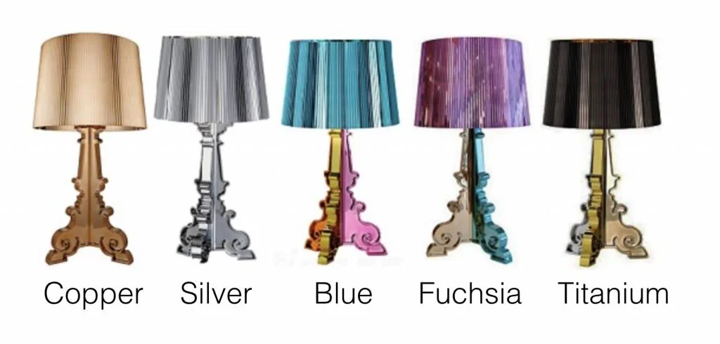 Kartell Lightning Bourgie lamp Metaalkleuren