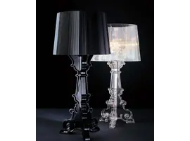 Bourgie lampe transparent/noir