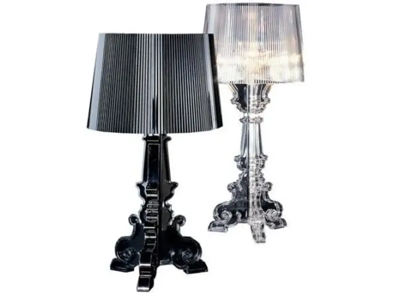 Bourgie lampe transparent/noir