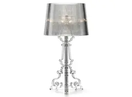 Bourgie lampe transparent/noir