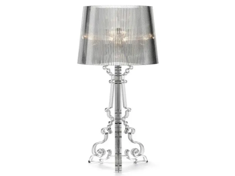 Bourgie lamp Transparant/Zwart