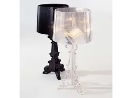 Bourgie lampe transparent/noir