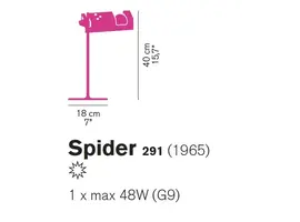Spider 291  bureaulamp