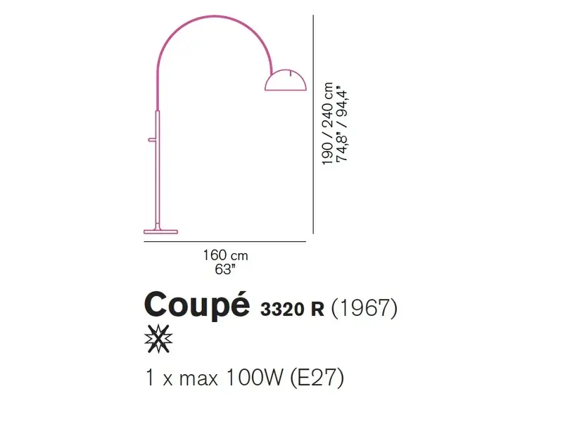 lampadaire Coupé 3320