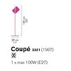 Oluce Coupé 3321 staande lamp