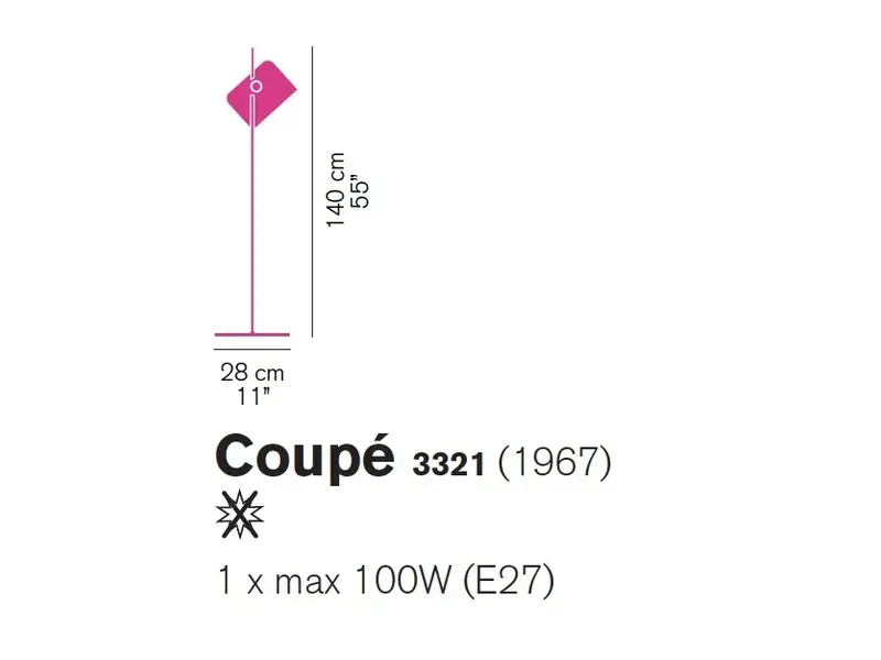 Coupé 3321 staande lamp