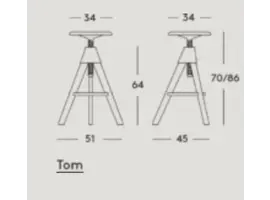 Tom tabouret en 4 couleurs
