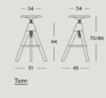 Magis Tom sta-kruk in 4 kleuren