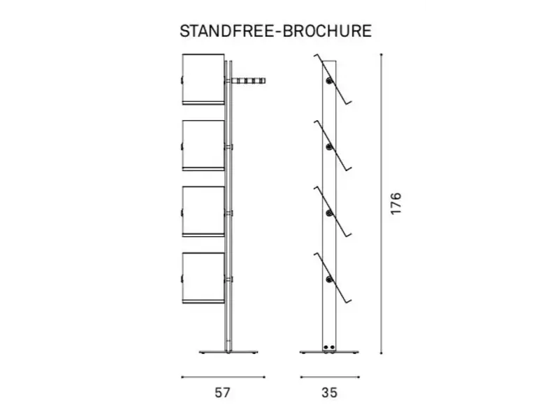 Standfree garderobe en lectuurhouder