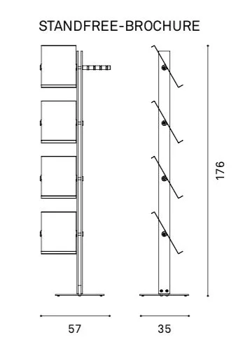 Cascando Standfree garderobe et porte-revues