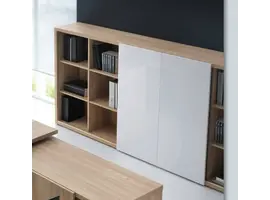 Mito meuble de rangement avec porte coulissante