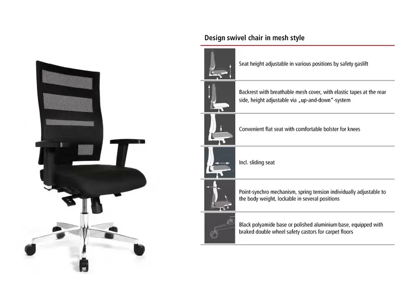 X-Pander bureaustoel Chroom voet