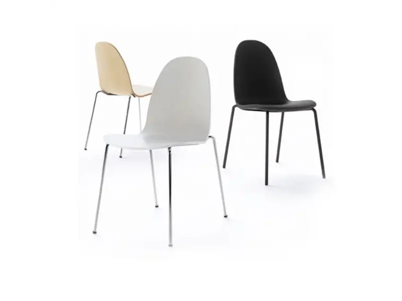 Bob chaises, pied en acier