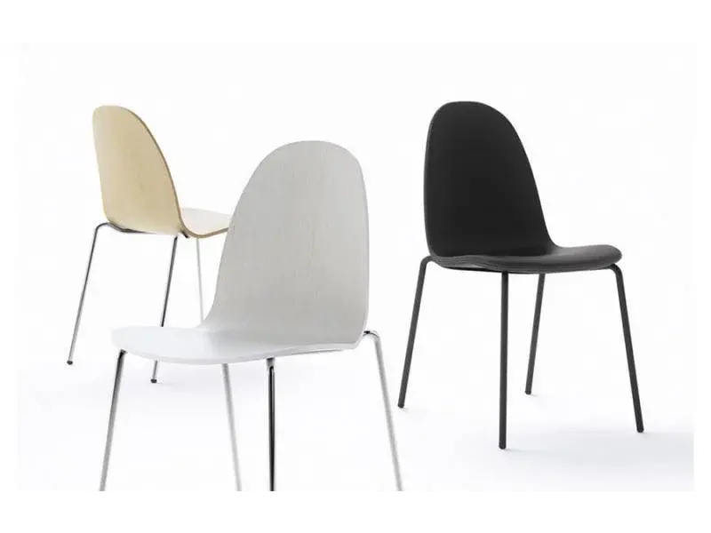 Bob chaises, pied en acier